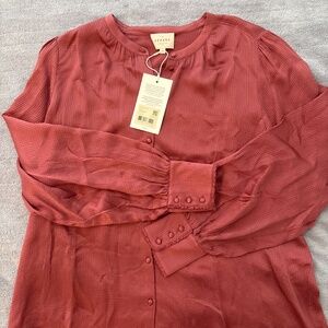 Sézane NWT Blush Long Sleeve Blouse button down